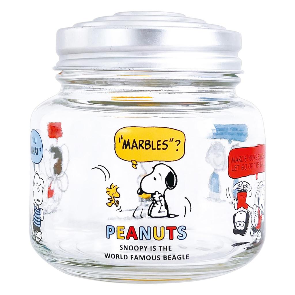 PEANUTS Snoopy Character Glass Candy 9 X 10cm Retro Snoopy Made In Product 607150 Pot/Storage Container/Canister, Approx. Diameter, Talk, Colors,