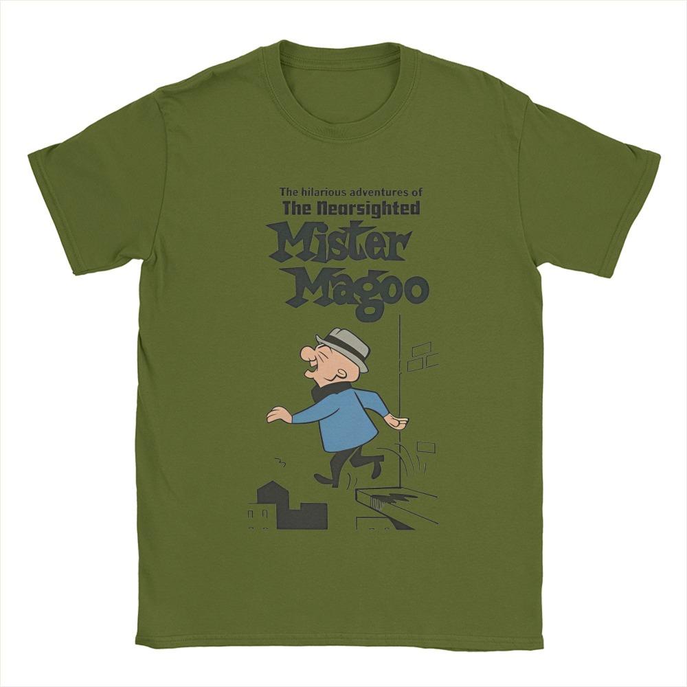 Summer Print Mr. Magoo Fun Cotton Short Sleeved T-shirt