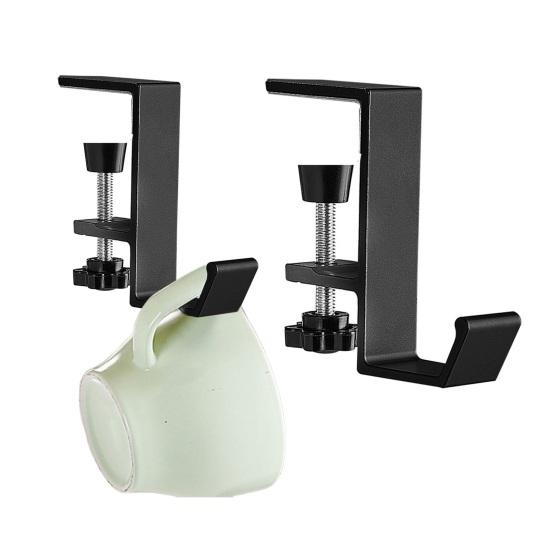 Mobiler Haken für Schreibtischseite Rutschfest Verstellbar Hohe Tragkraft Schreibtisch-Organizer Haken für Tasche Wasserflasche Regenschirm Kopfhörer