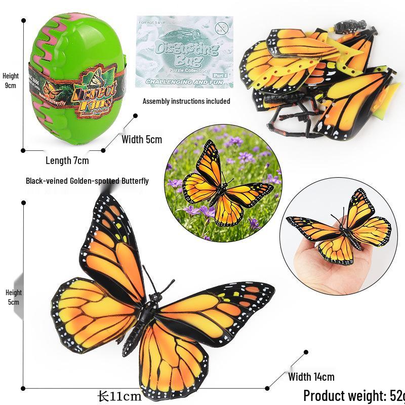 4D Insect Model Toy Set: Ladybug, Stag Beetle, Centipede, Ant, Fly, Mantis