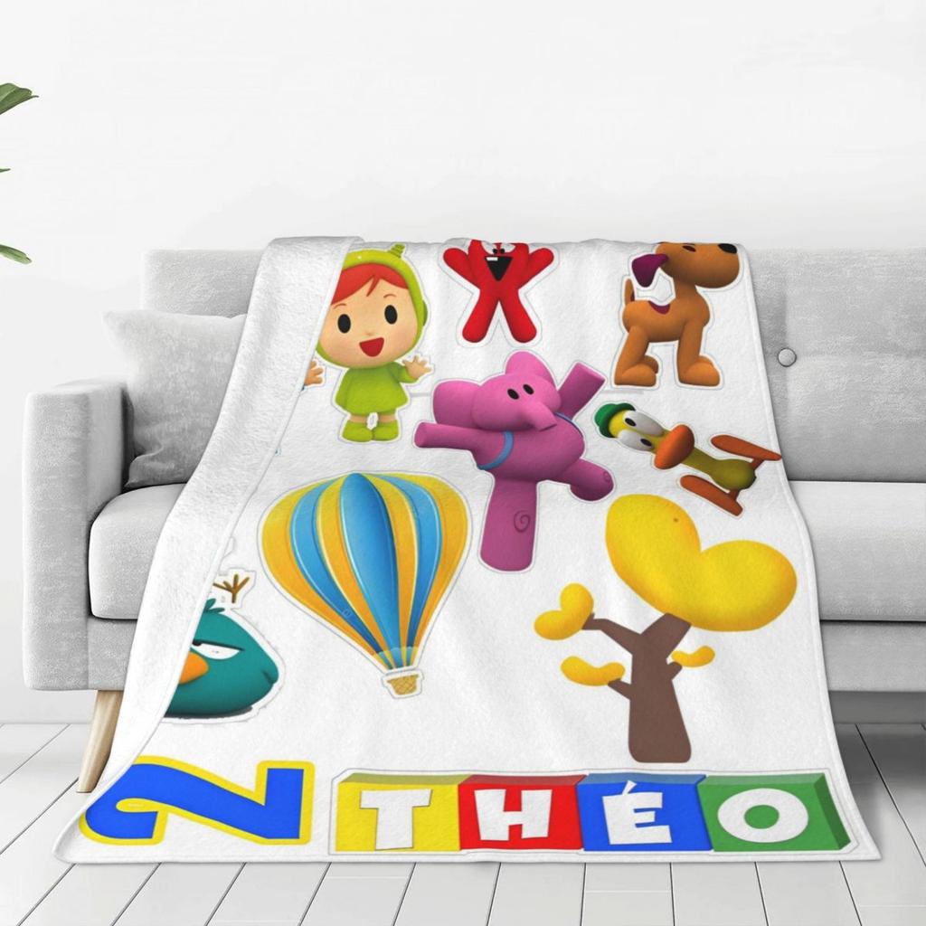 P-POCOYO Elly Pato Fred Lula Sleepy Bird (2) Blanket Quality Warm Soft Throw Blanket Spring Picnic Bedroom Novelty Bedspread