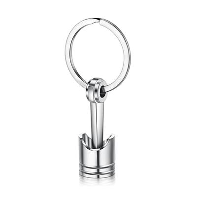 ULTECHNOVO Metal Piston Keychain, Engine Piston Keychain, Auto Piston Keychain, Piston Key Fob, Silver, Silver