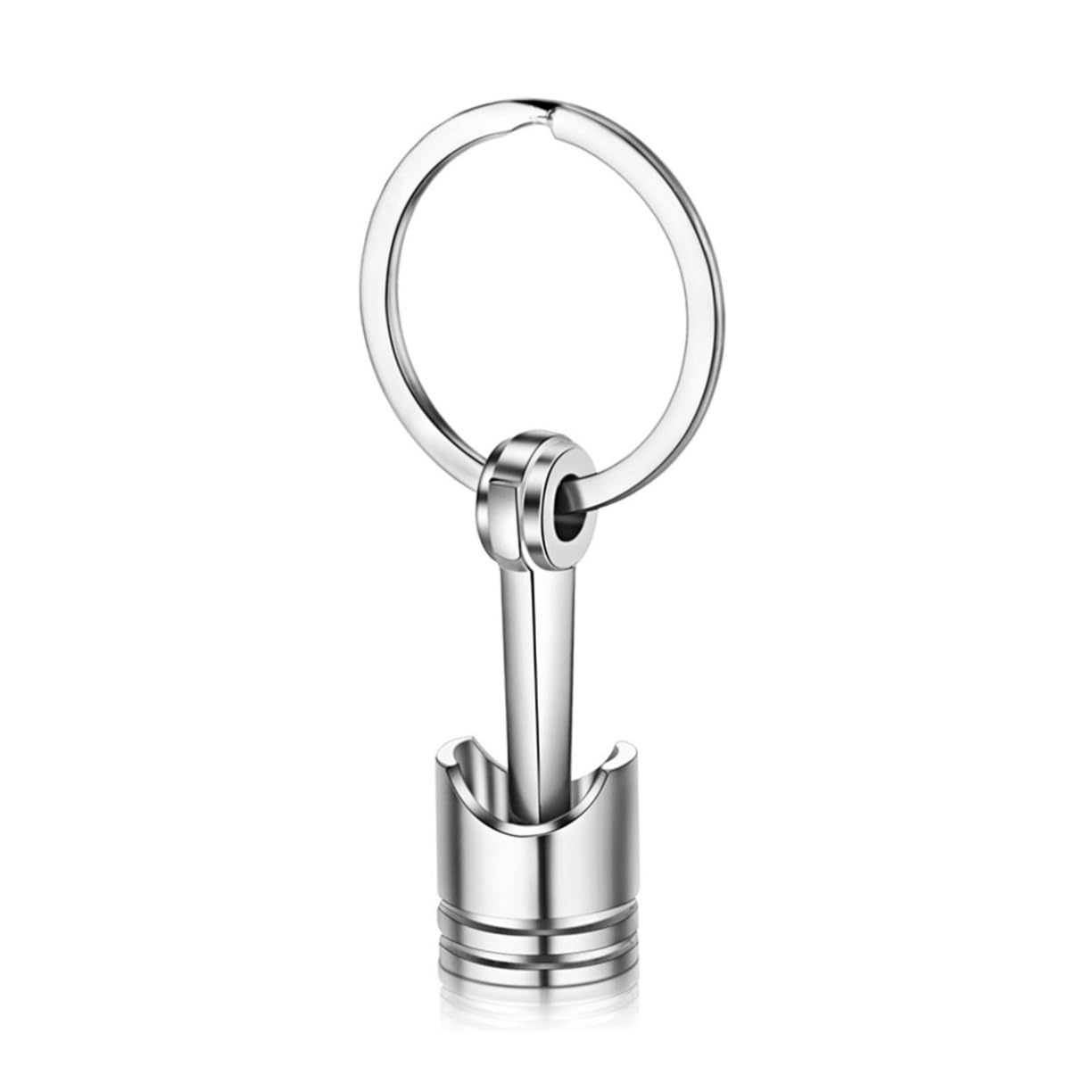 

ULTECHNOVO Metal Piston Keychain, Engine Piston Keychain, Auto Piston Keychain, Piston Key Fob, Silver, Silver 5.50X2.50X1.50CM срібний