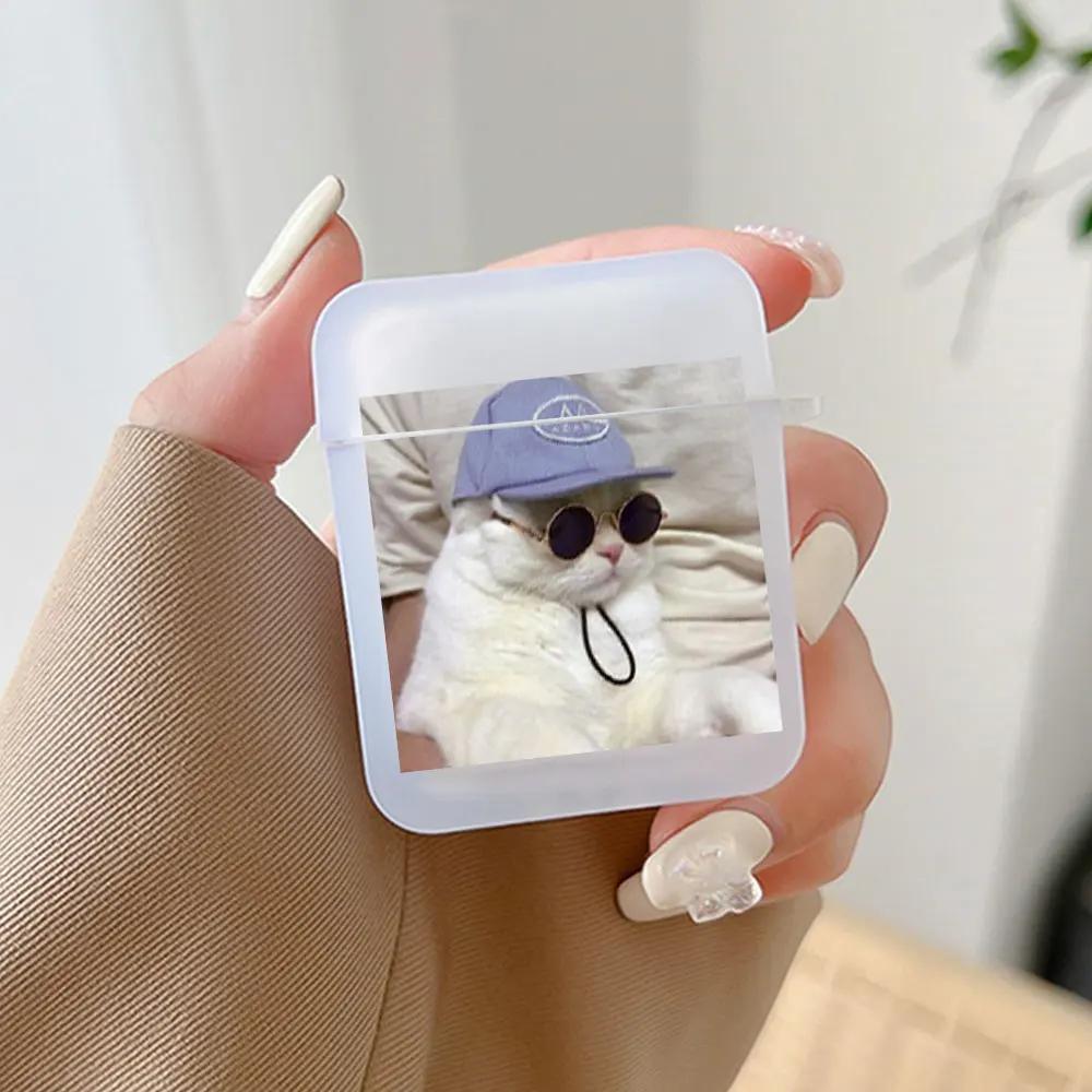 Fundas Funny Cats Dog Couples Earphone Case for Airpods Pro 2 1 Clear Soft Matte Headphones for Airpods 3 Animal Customize Cover
