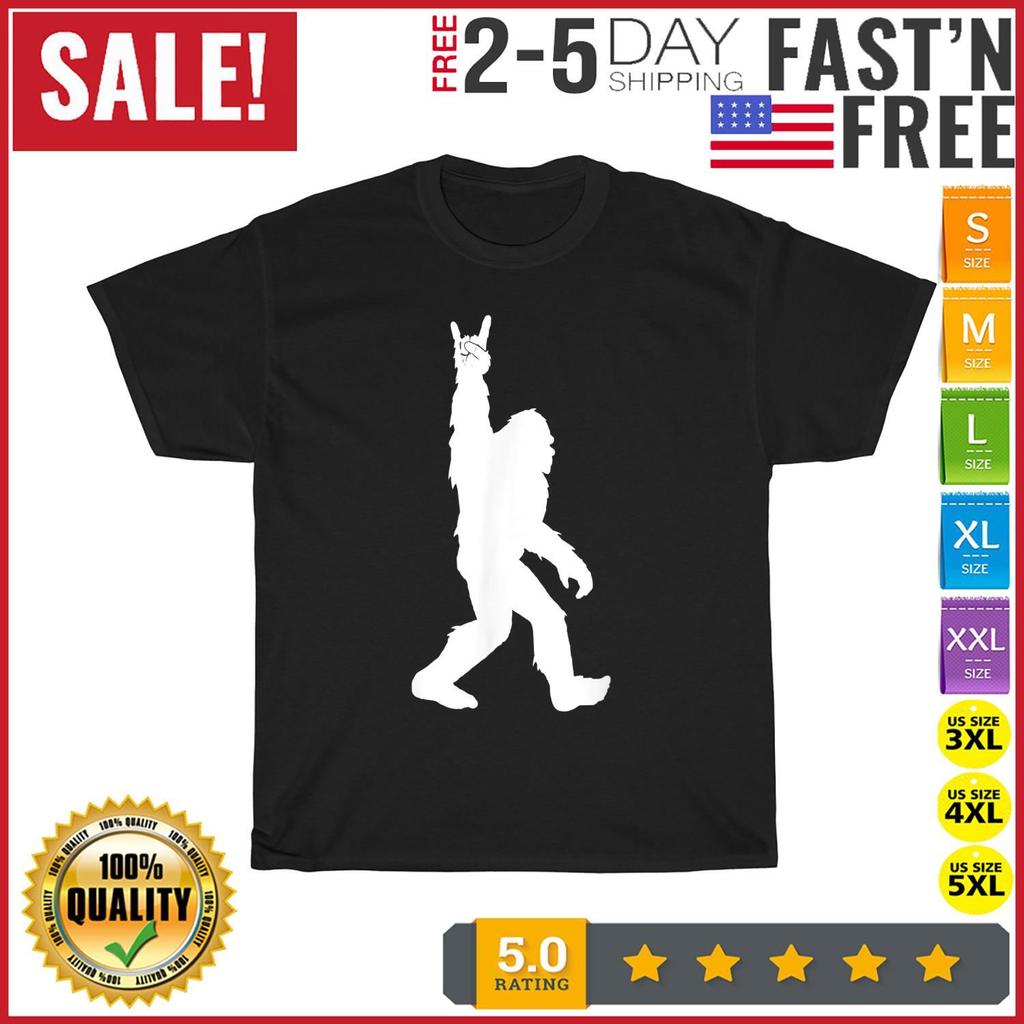 Lustiges Bigfoot Rock and Roll Vintage T-Shirt Herren Damen Tees Top Herren Mode 2023 Damen T-Shirt Herren Damen Tees Top Kurz