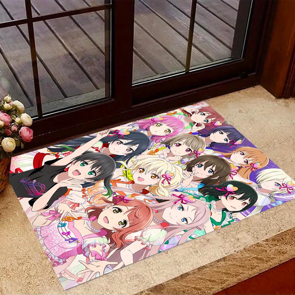 Girl Power Celebration Floor Mat Suitable for Outdoor Dining Room Kitchen Playrooms Anti-slip Rug Anime Office Decor Gift for Festivals
