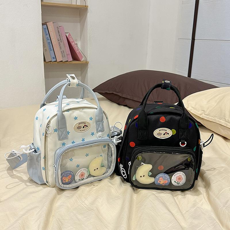 New Multifunctional Japanese Girl Backpack Ins Cute and Transparent Painful Bag Spring and Summer Travel Shoulder Bag.