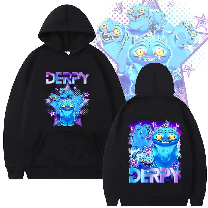 Kpop Demon Hunters Derpy Tiger Hoodie Men Women Fashion Casual Pullover Hoodies Autumn Winter Vintage Cool Fleece Streetwear
