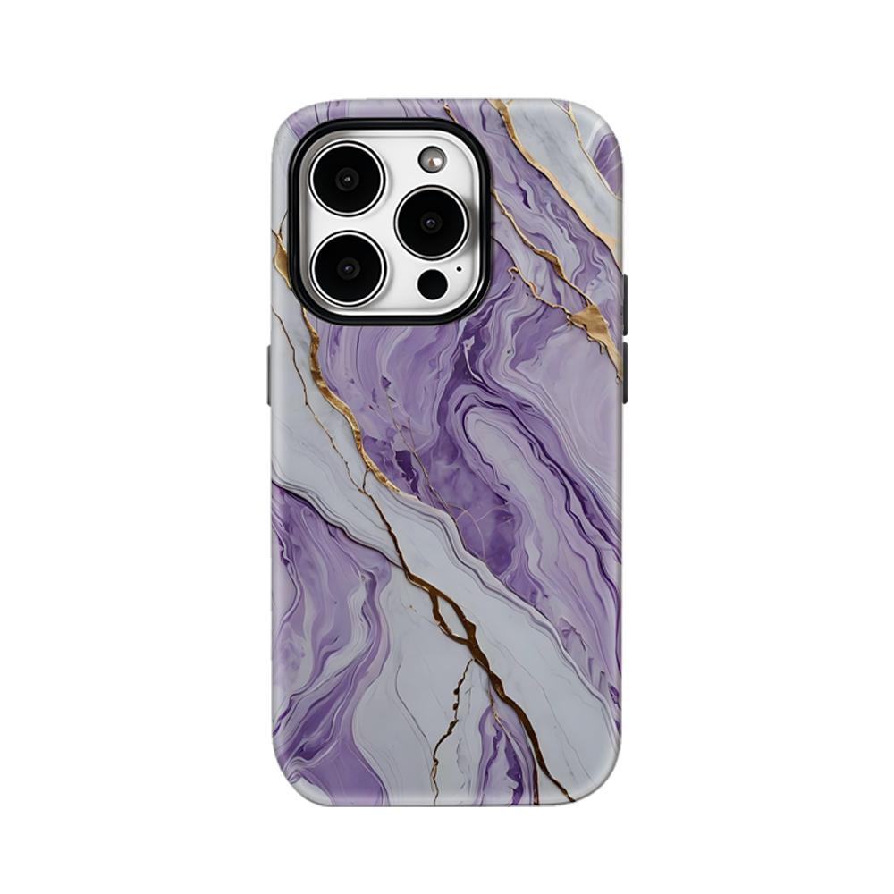 

Purple Kintsugi Marble Phone Case for IPhone 17AIR 16E 16 15 14 13 12 11 17 Pro Max Plus Double-layer Back Cover IPHONE13