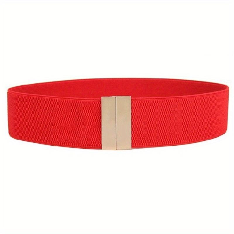 Weaved Braided Belt Solid Color Woven Belt No Buckle Belt Elegant Casual Buckle