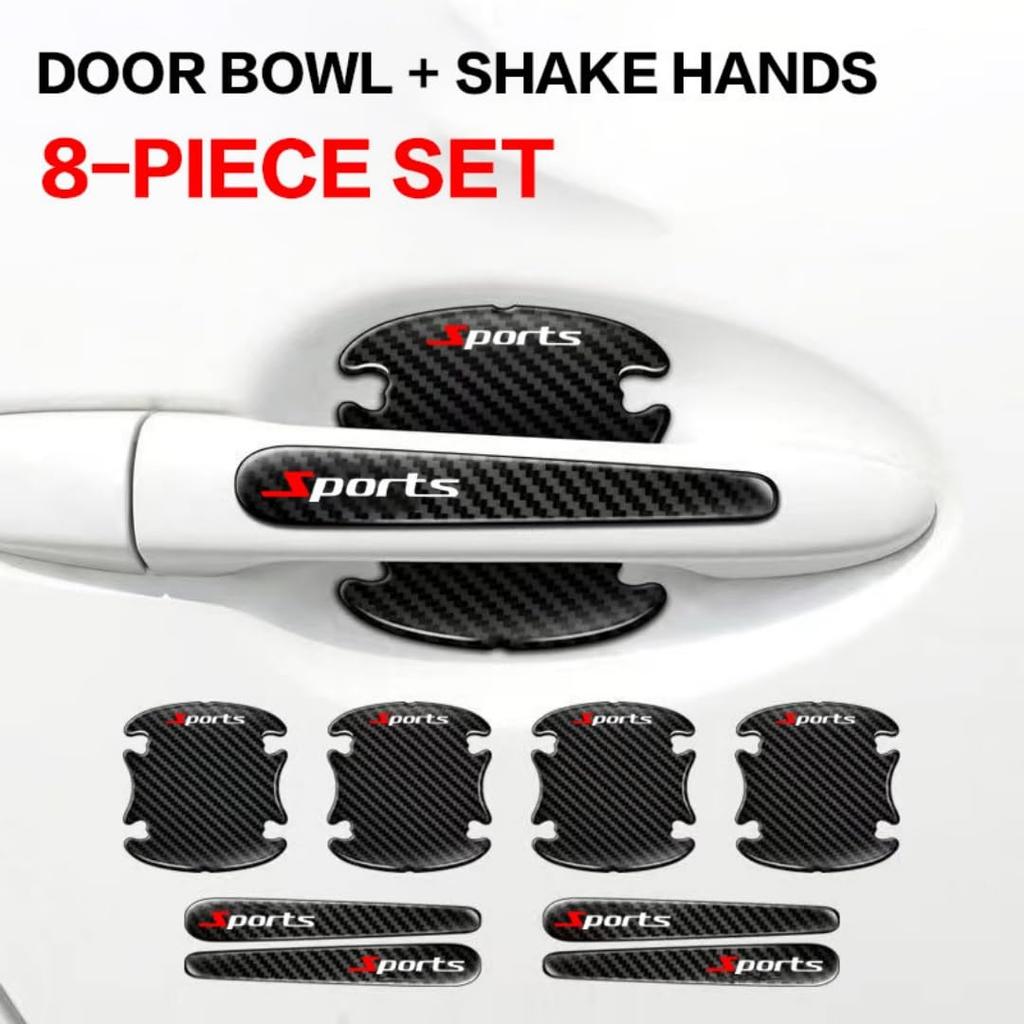 Prius Door Handle Protectors for All Paint Carbon Fiber Comfortable to the Easy Set of 8 Series, Scratch-Resistant, Abrasion-Resistant, Protection,