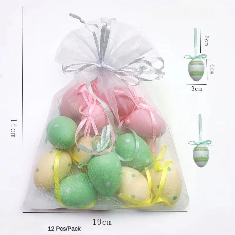 1-10Bags 3*4cm Mini Easter Eggs for Tree Basket Home Decor Celebration Gifts Holiday Ornaments Party Decoration Craft Supplies