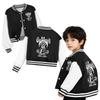 Veste de Baseball Courte Gas Monkey Garage pour Enfants Unisexe Garçons Filles Printemps Automne Décontractée Lâche Vêtements d'extérieur pour Enfants Manteau