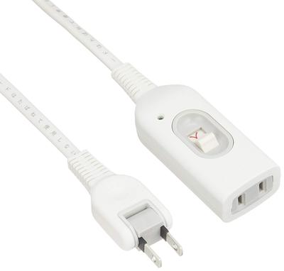 Sanwa Supply Extension Cord with In-line Switch and Easy-to-Wire Swivel Plug, 2m TAP-B7-2N