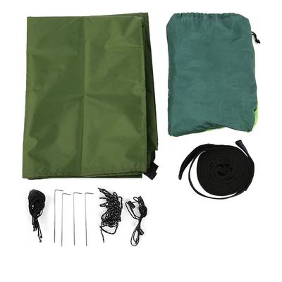 Portable Hanging Camping Hammock with Mosquito Net Canopy Rain Cover for Courtyard Garden