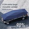 Semi / Fully Automatic Car Sunshade Oversize Mobile Windproof Hail Proof Car Canopy Car Sunshade Umbrella