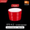 VAKADA Red & White Melamine Dinnerware