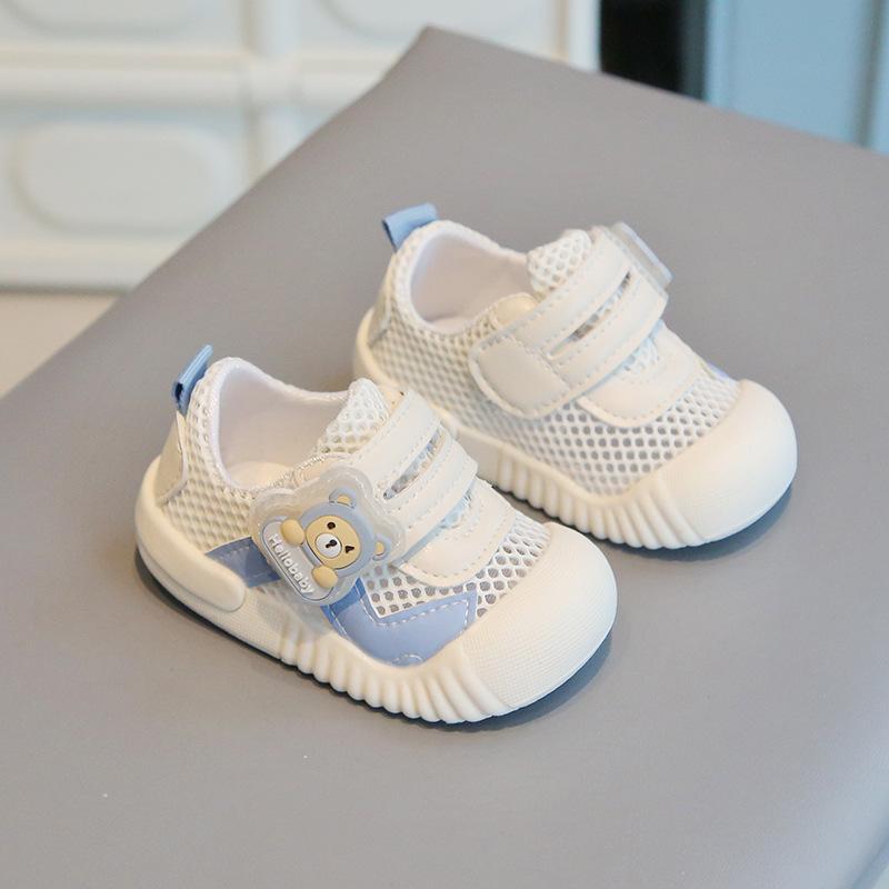 Kinder Freizeitschuhe Zehenkappe Anti-Kick Baby Lauflernschuhe Rutschfest 2025 Frühling Herbst Jungen Mädchen Laufschuhe Niedliche Bären