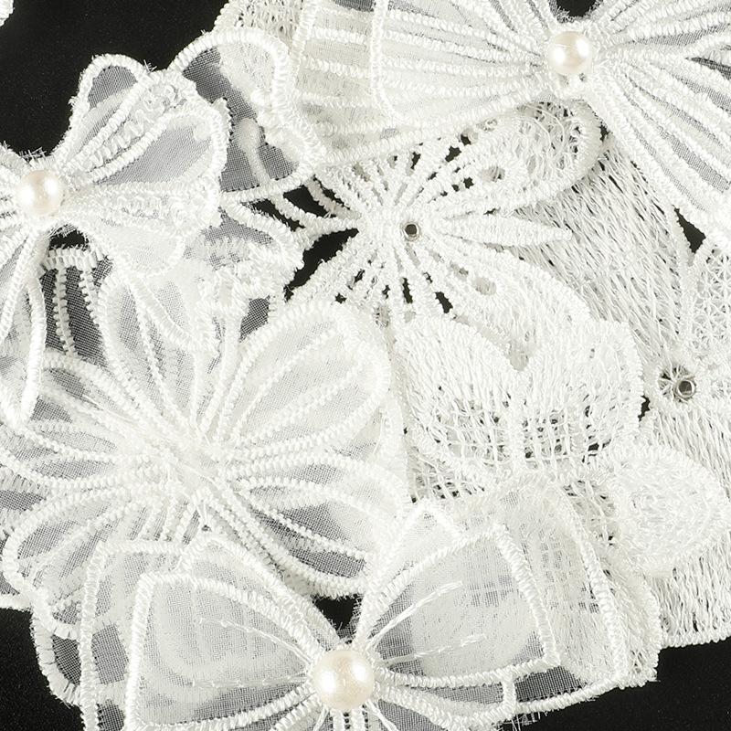 Duoku Cartoon Lace Bow Lace Embroidery Sticker Diy Hand Account Accessories Brooch Hairpin Jewelry Accessories Cloth Sticker
