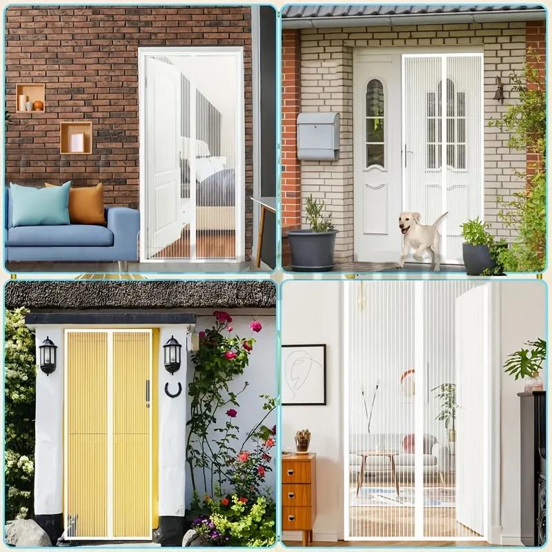 Summe Anti Mosquito Door Curtain Summer Mosquito Net Mosquito Proof Magnetic Door Curtain for Living Room Bedroom Kitchen