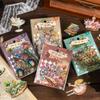 JIANWU Alice Story Series Vintage Fairy Tale Character Flower Landscaping PET Sticker Creative DIY Journal Collage Stationery