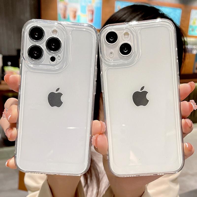Luxury Transparent Shockproof Phone Case for iPhone 15 14 13 12 Mini 11 Pro X XR XS Max 7 8 Plus SE Clear Bumper Soft Tpu Cover
