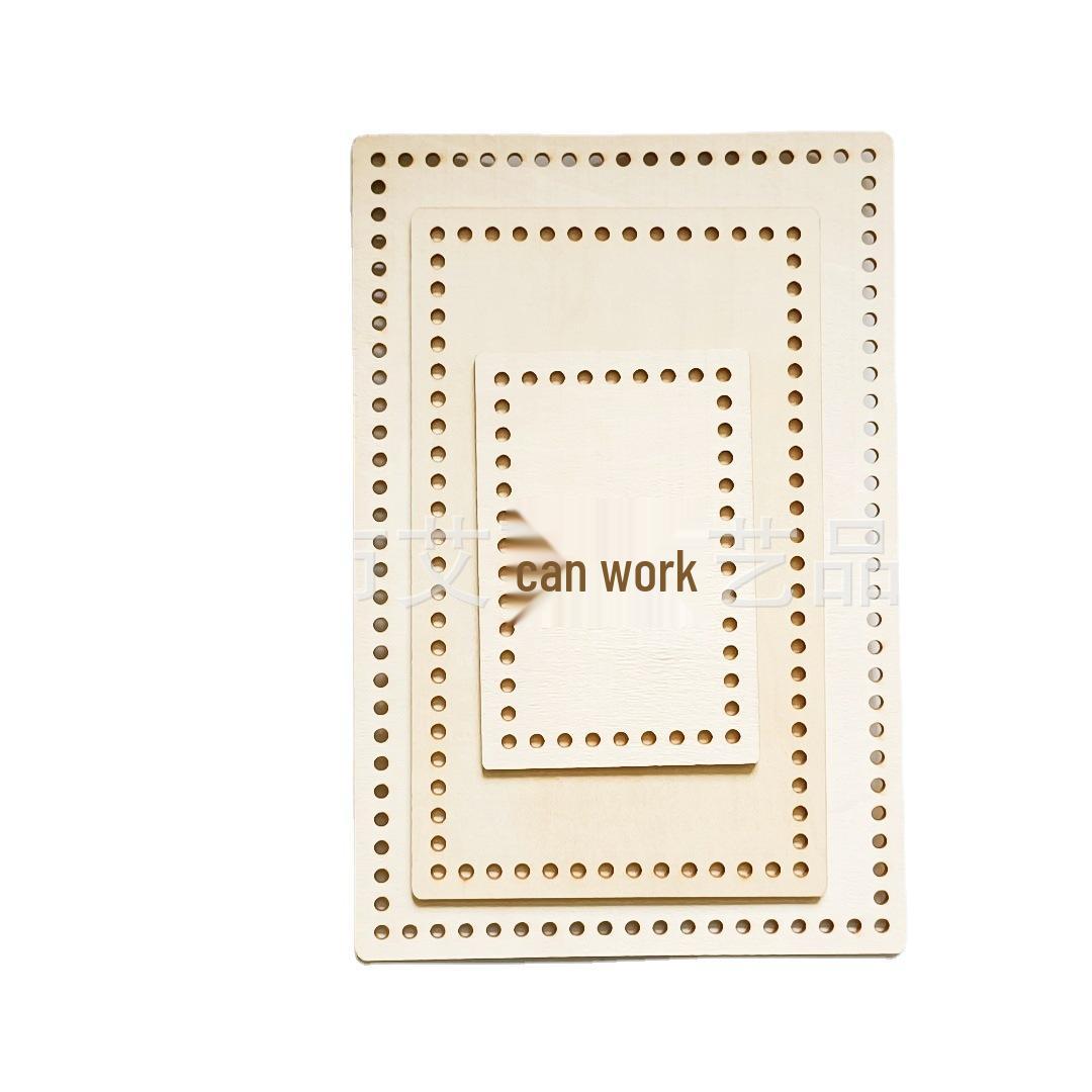 

Wooden Woven Bag Bottom & Dog Bed Cradle DIY Base Plate Ornaments Oval 3-piece Set