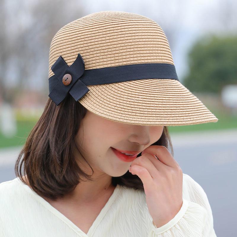 New hat women's summer straw hat sunshade beach hat sun protection sun hat cap cap equestrian hat outdoor travel