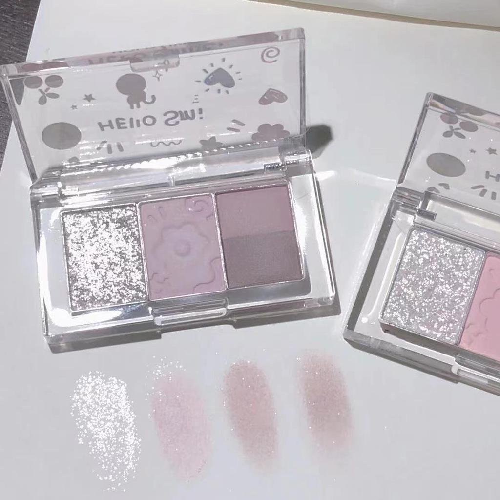 JADED 2022 New Pocket Eyeshadow Palette: Four-Color Black Rose Earth Tone Matte & Glitter Shades