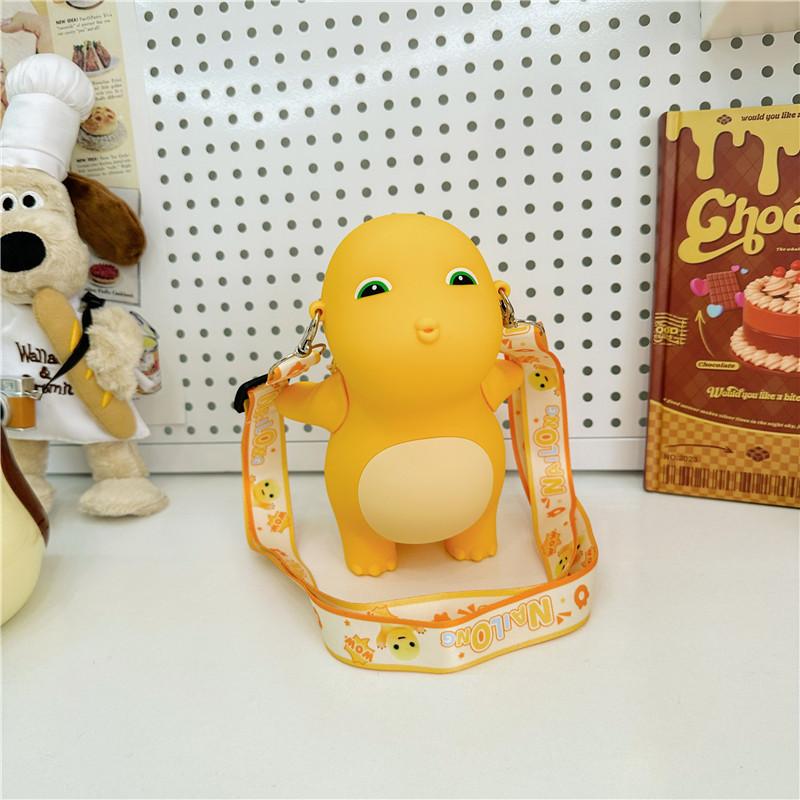 Cute three-dimensional milk dragon silicone bag, children's gift, foreign style small satchel, new cartoon mini change oblique span bag