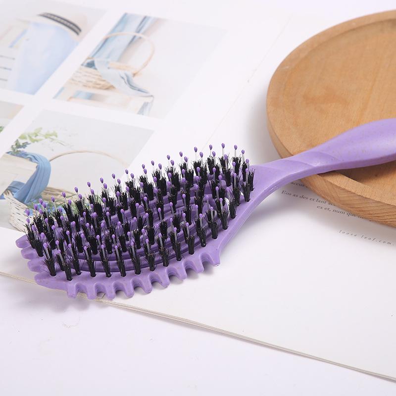 Cross-Border Bounce Large Wave Styling Comb - Fluffy, High Skull Top, Hollowed Rib Massage Brush