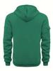 Men's European Size Casual Sport Hoodie with Zippered Arm Pocket - Autumn/Winter
