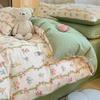 Trendy Double-Sided Cotton Dorm Bedding Set, Fresh Style, 3-Piece or 4-Piece Options