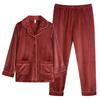Island Fleece Pajamas Women'S Autumn And Winter Coral Fleece Warm Unthickened Flannel Winter Loungewear Large Size Set