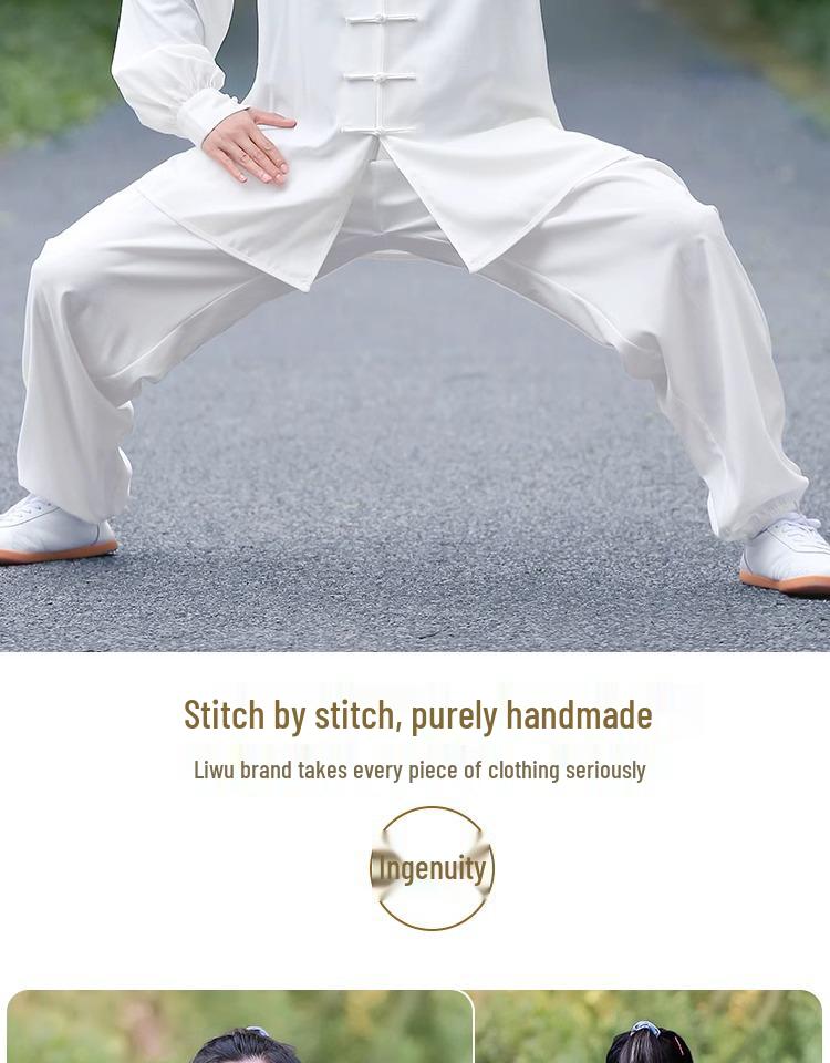Liwu 2024 Cotton Linen Tai Chi Suit: Unisex Chinese-Style Martial Arts Wear for Spring/Autumn