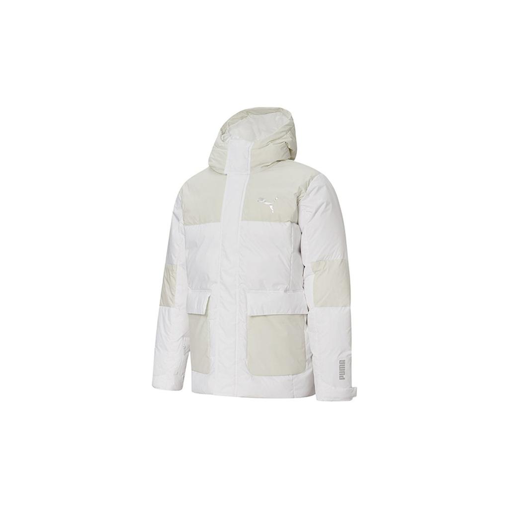 Puma Protective Down Hooded Casual Jacket Men Outerwear White 586604-02