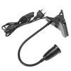 LED Reading Light E27 Clamp Lamp Base EU Plug Flexible Gooseneck Hanging Light Socket Holder with Switch Indoor Lighting Fixture