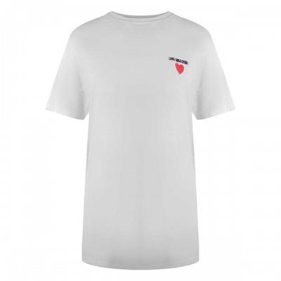 Camiseta de Algodón para Mujer Love Moschino Signature de Uso Diario