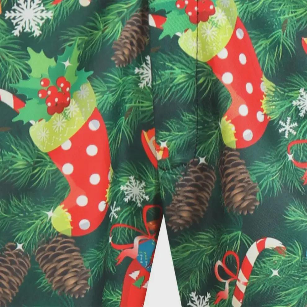 2024 Autumn/Winter Casual 3D Printed Christmas Suit & Trousers Set