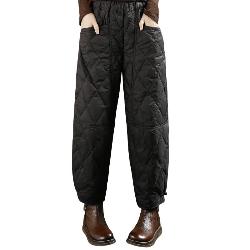 

Жіночі зимові теплі вільні повсякденні штани великих розмірів Зручні вітрозахисні штани L