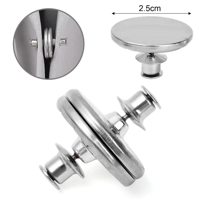 1/4/8 Paare Magnetischer Knopf für Vorhänge Abnehmbarer Vorhangbefestiger Clip Verhindert Lichtregulierung Fensterabdeckung Schließmagnetverschluss 1pair(25mm) gray