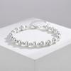 Silver Color Brushed Bead Bracelet Necklace for Women Beads Chain Bracelets Necklaces Simple Fashion Jewelry Gifts