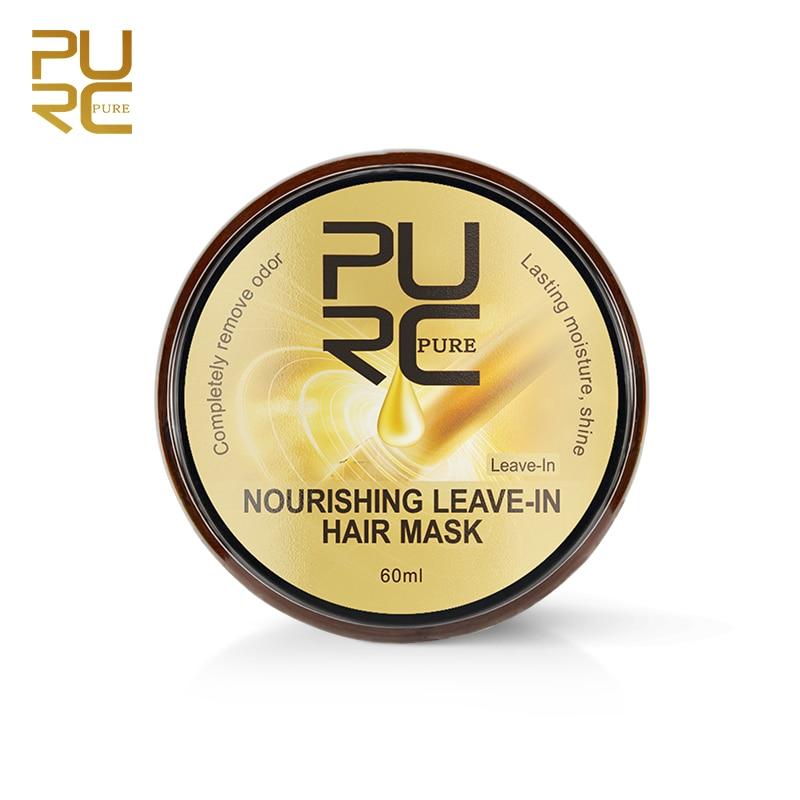 PURC Masque capillaire nourrissant sans rinçage Élimine complètement les odeurs Traitement capillaire brillant et hydratant durable