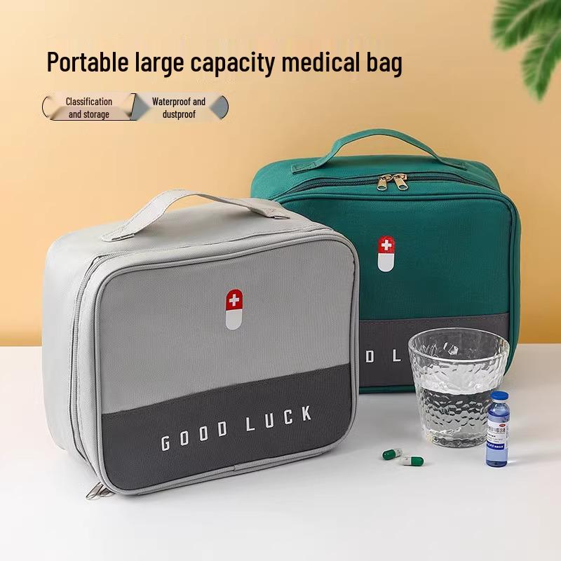 

Portable Student Dormitory Medicine Box: Large Capacity First Aid and Medicine Storage Bag Small Red Bag - 1 pc