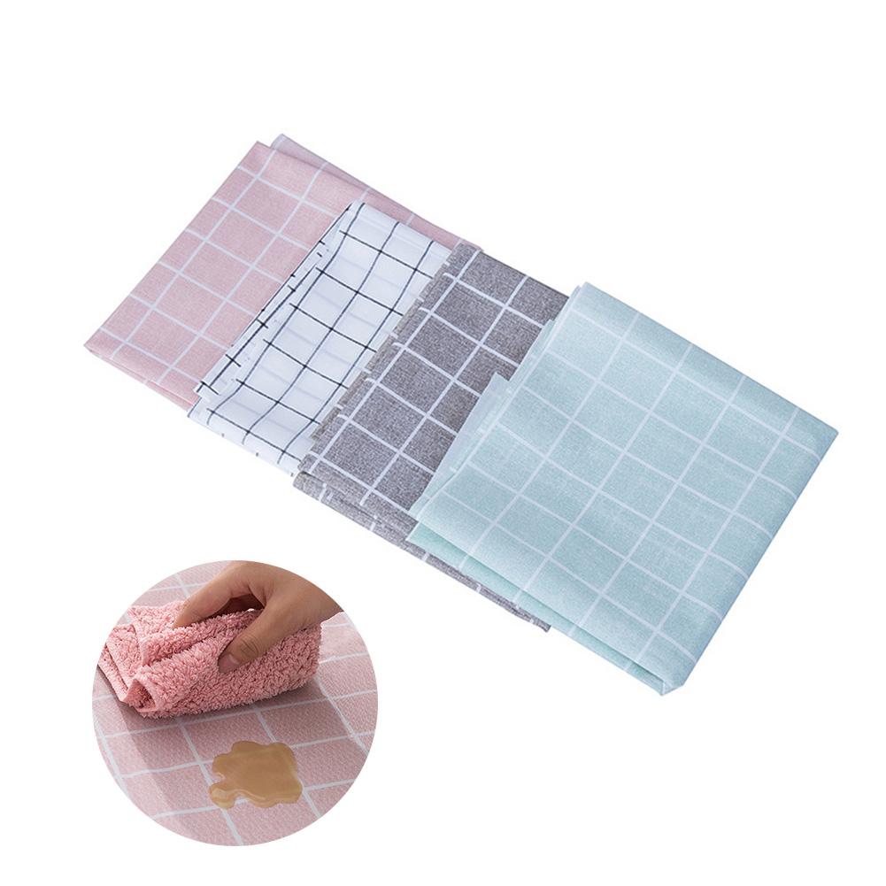 PVC Plastic Plaid Tablecloth Waterproof and Scaldproof for Hassle Cleanup