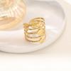 18K Non-fading European and American Irregular Hollow Ring - Versatile Fashion Hand Jewelry Design