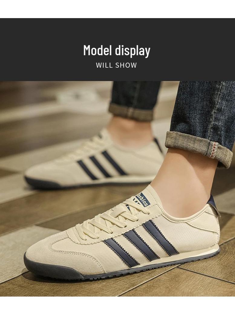 Męskie sneakersy płócienne retro oddychające Forrest Gump - Wiosenne miękkie podeszwy, casualowe buty sportowe