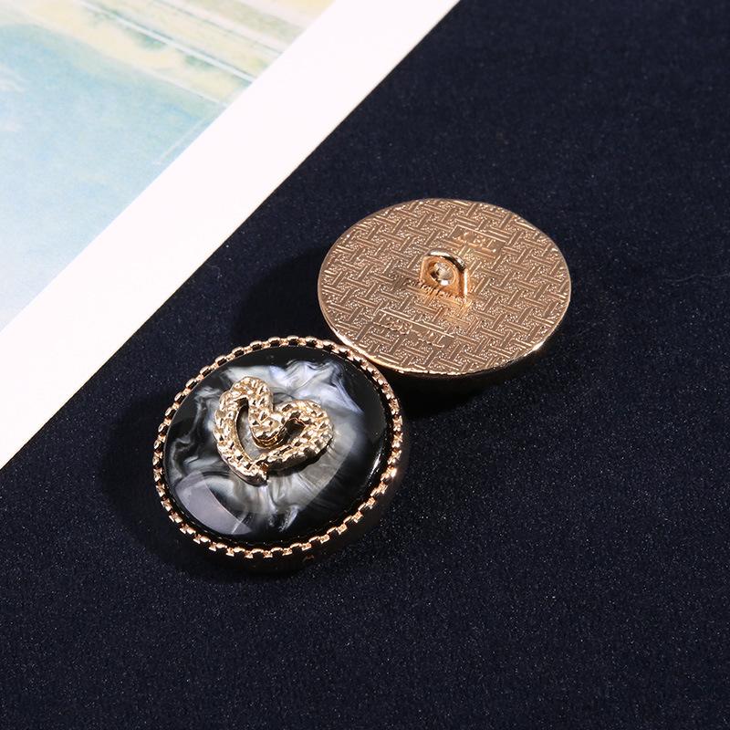 Clothes Buttons Beautiful Exquisite Round Buttons Versatile Coat Jacket Sweater High-End Metal Button Accessories