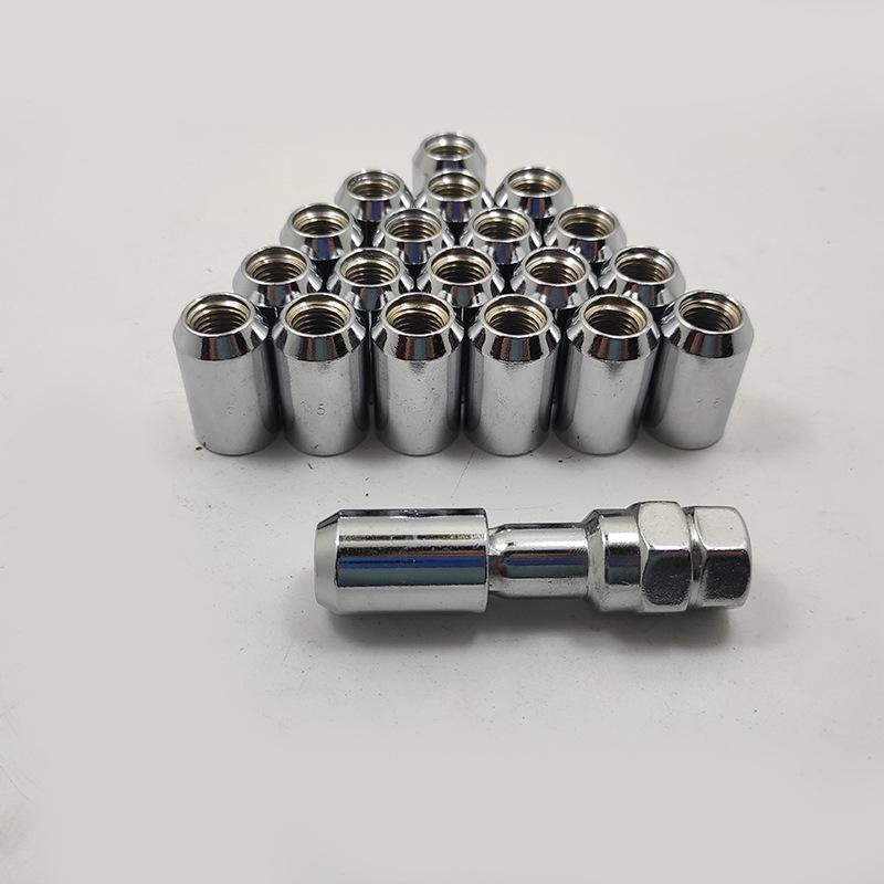 Silver Anti-theft Car Lug Nuts with Socket Key Tool