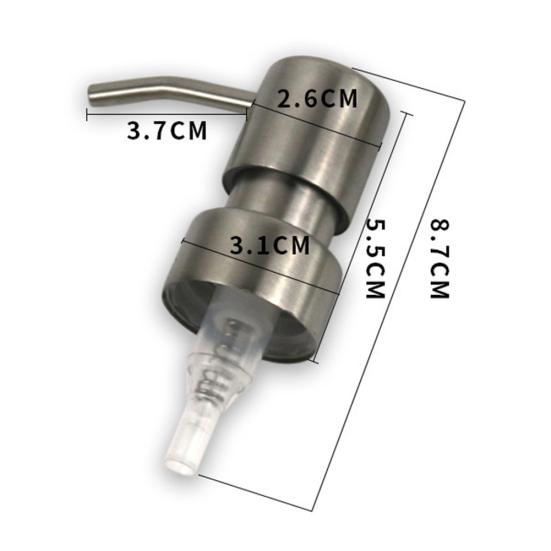 Erogatore di Sapone Liquido Schiumogeno in Acciaio Inossidabile Pompa Erogatrice Ugello Flacone Testa a Pressione